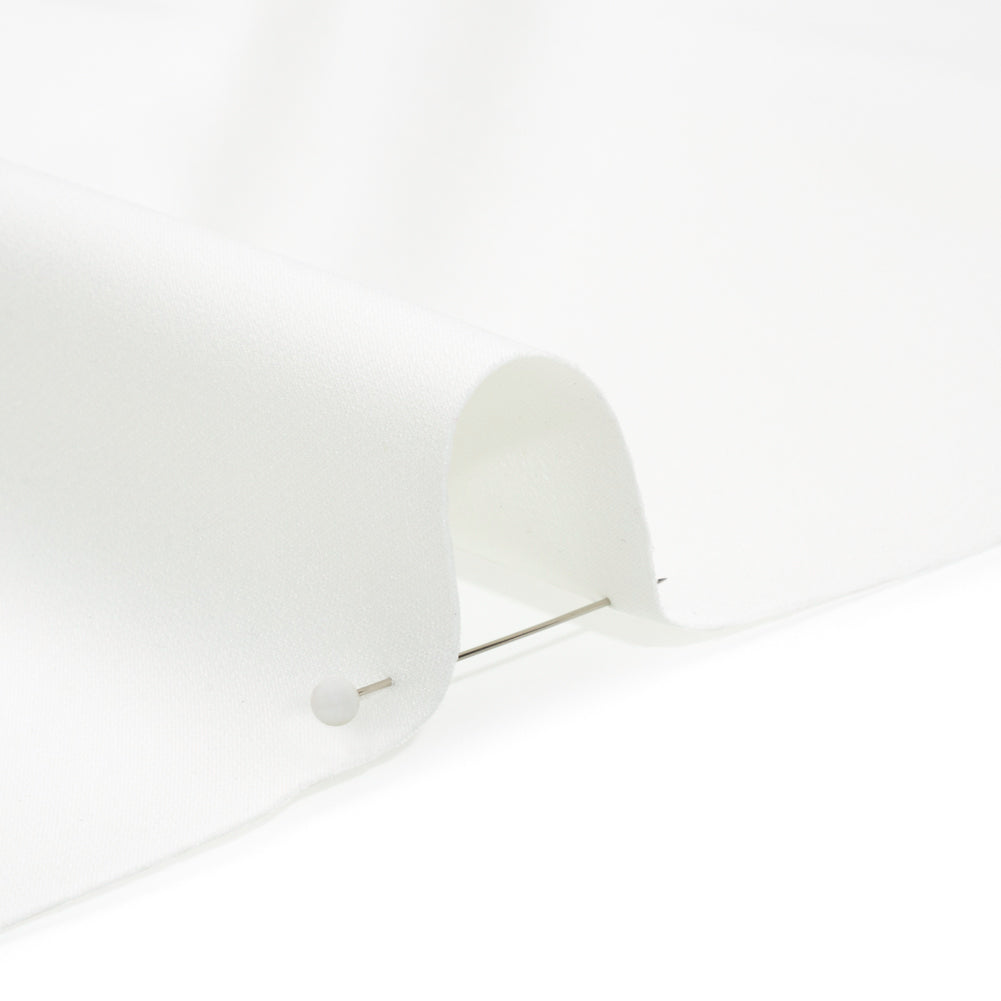 Stretch Recycled Polyester 4-Ply Crepe - Off White - Premium Collection