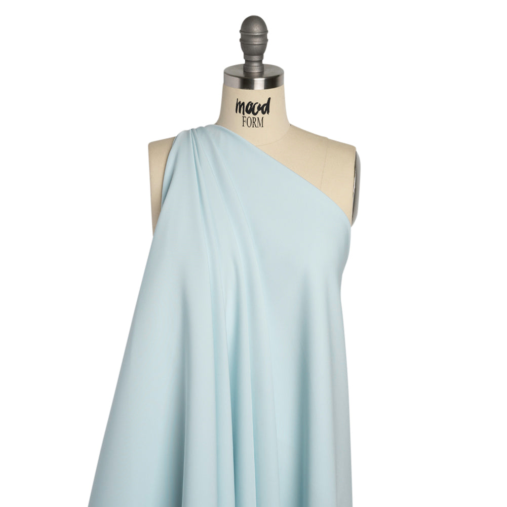 Stretch Recycled Polyester 4-Ply Crepe - Sky Blue - Premium Collection