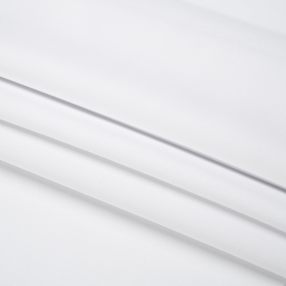 Stretch Recycled Polyester 4-Ply Crepe - White - Premium Collection