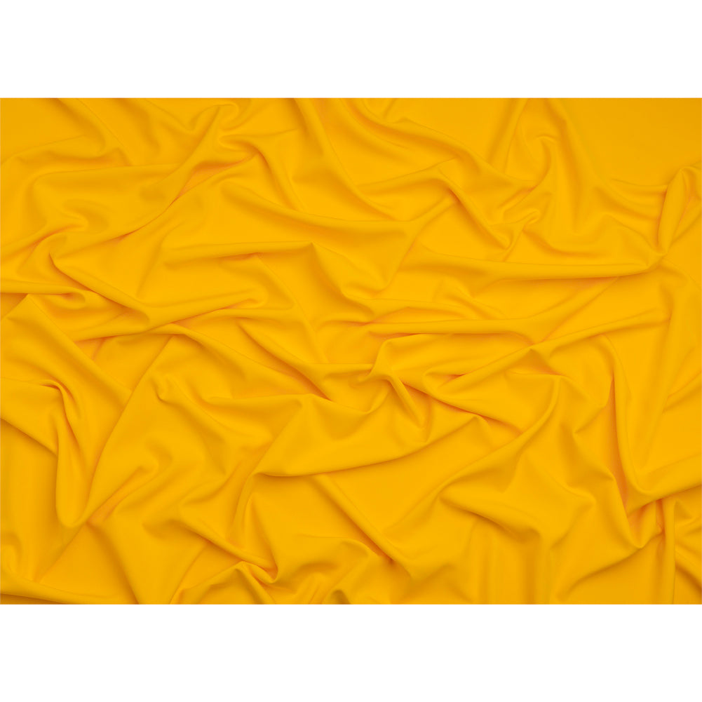 Stretch Recycled Polyester 4-Ply Crepe - Yellow - Premium Collection