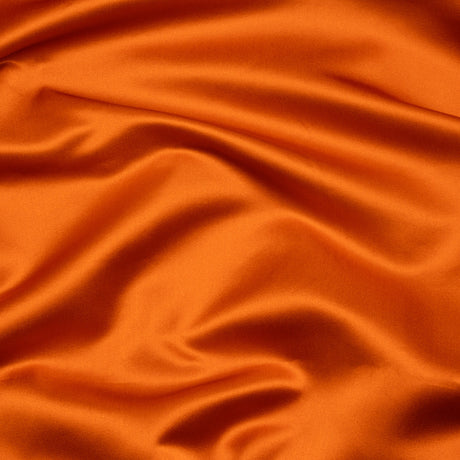 Silk Duchesse Satin - Burnt Orange - Premium Collection