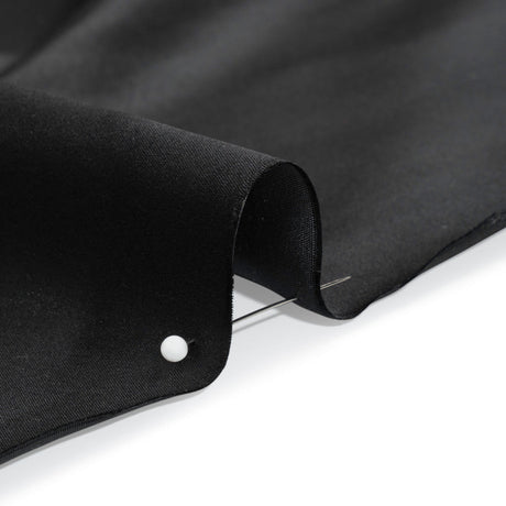Silk Duchesse Satin - Black - Premium Collection