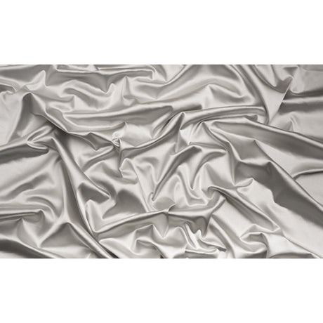 Stretch Satin Made in Italy - Silver with Black Backing - Premium Collection