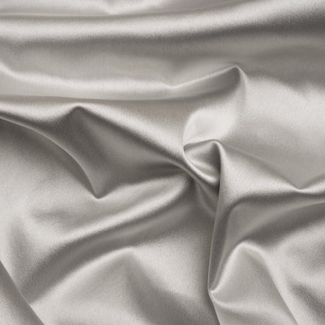 Stretch Satin Made in Italy - Silver with Black Backing - Premium Collection