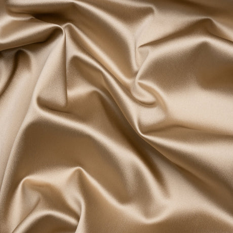 Stretch Satin Made in Italy - Taupe with Pumice Stone Backing - Premium Collection