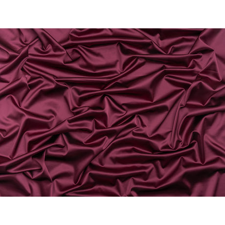 Stretch Satin Made in Italy - Burgundy with Black Backing - Premium Collection