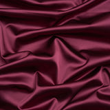 Stretch Satin Made in Italy - Burgundy with Black Backing - Premium Collection