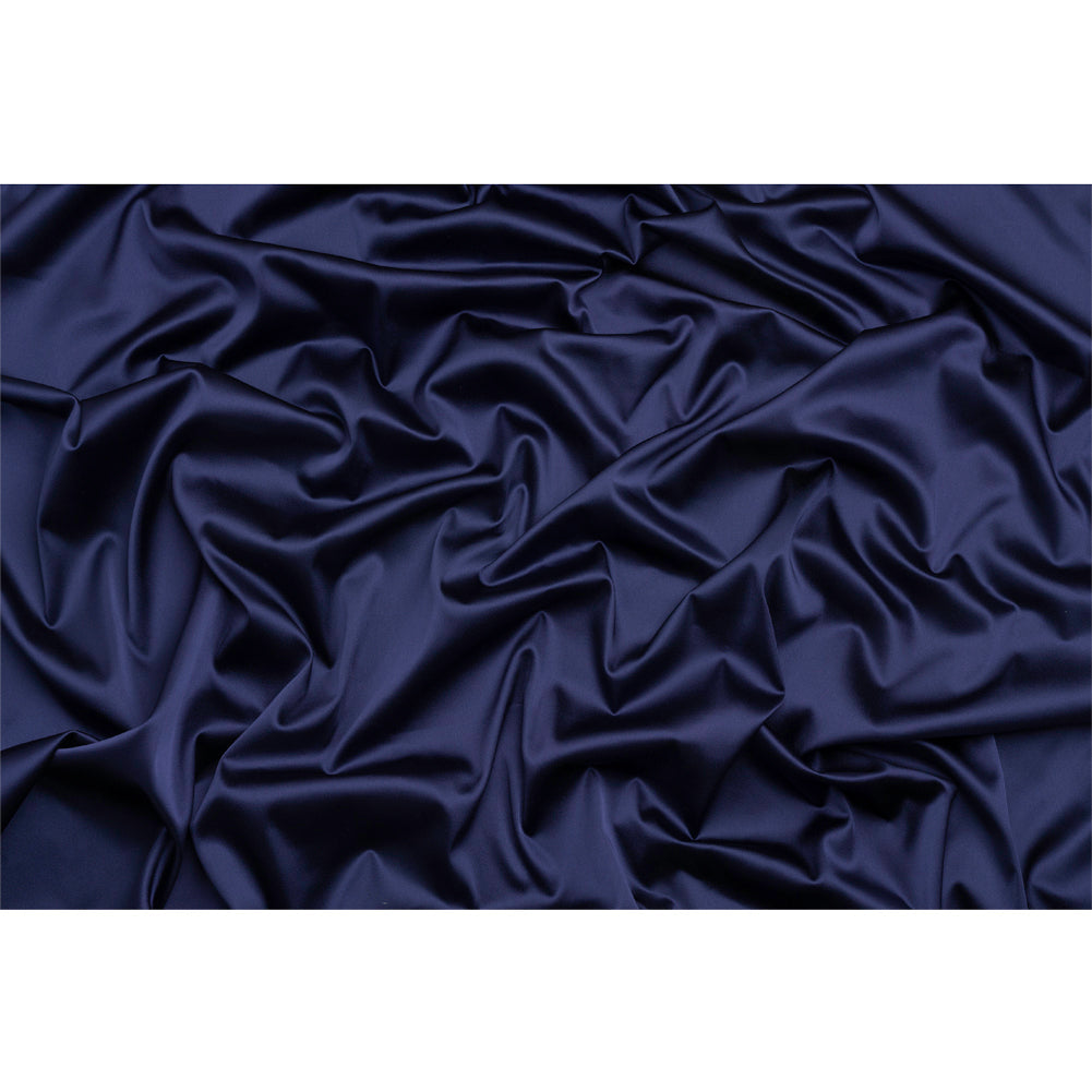 Stretch Satin Made in Italy - Navy with Black Backing - Premium Collection