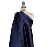 Stretch Satin Made in Italy - Navy with Black Backing - Premium Collection