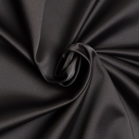 Stretch Satin Made in Italy - Black - Premium Collection