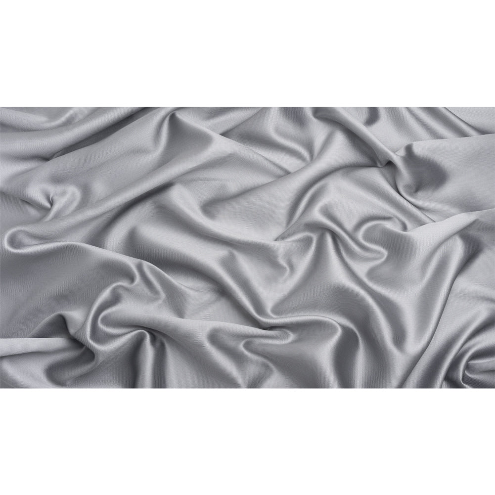 Polyester and Silk Mikado Pique Made in Italy - Gray Dawn - Premium Collection