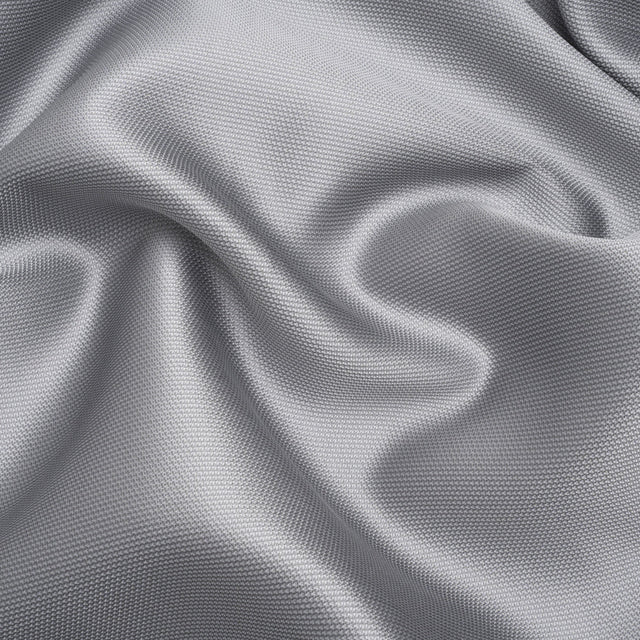 Polyester and Silk Mikado Pique Made in Italy - Gray Dawn - Premium Collection