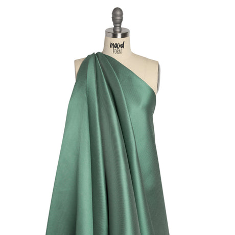 Polyester and Silk Mikado Pique Made in Italy - Beryl Green - Premium Collection