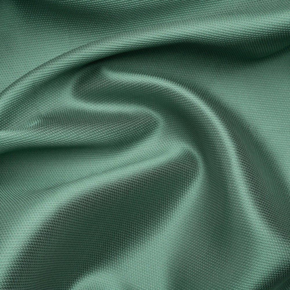 Polyester and Silk Mikado Pique Made in Italy - Beryl Green - Premium Collection