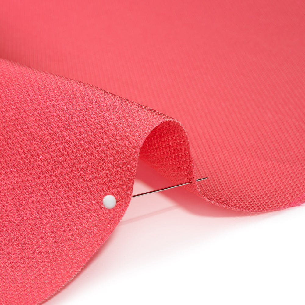 Polyester and Silk Mikado Pique Made in Italy - Honeysuckle - Premium Collection