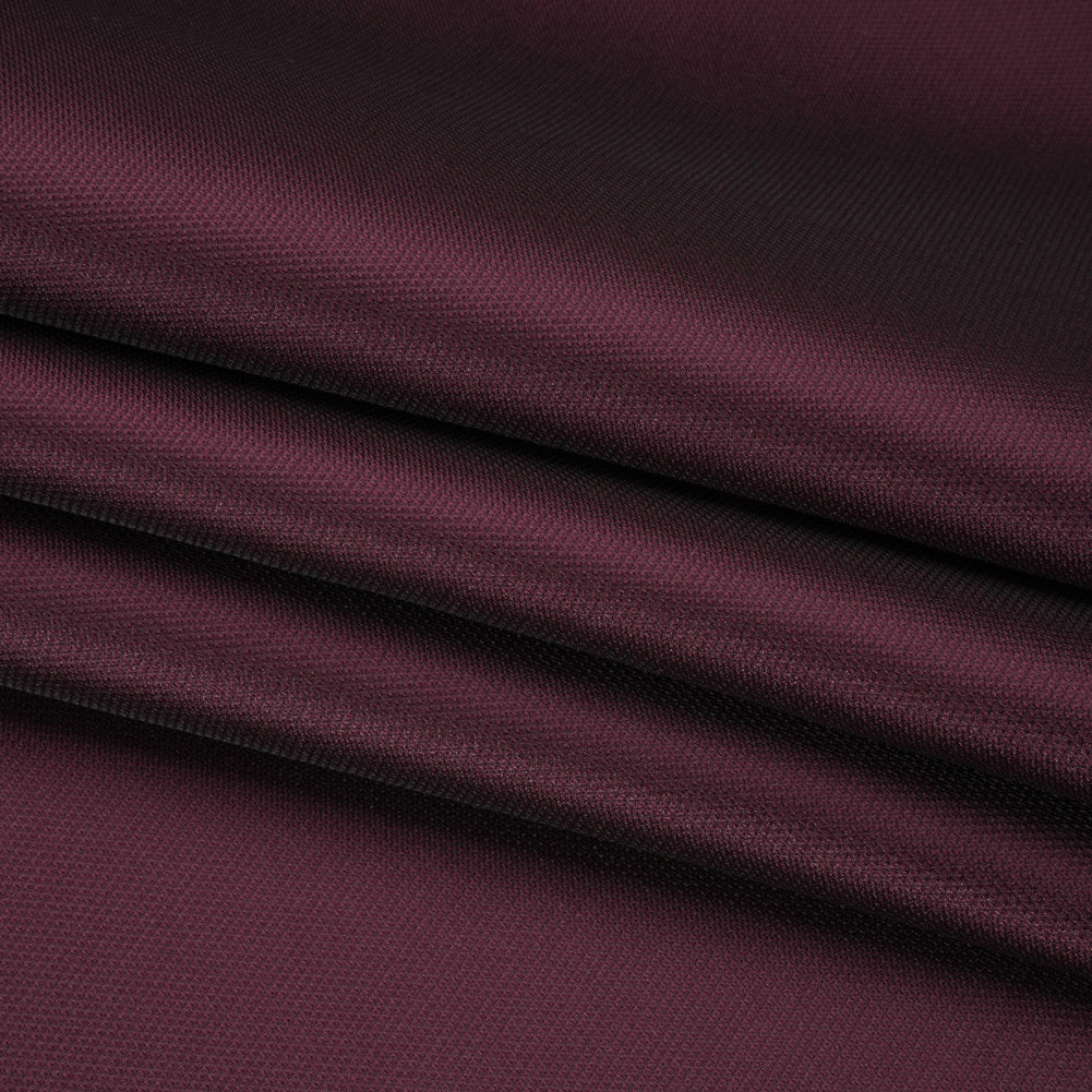 Polyester and Silk Mikado Pique Made in Italy - Potent Purple - Premium Collection