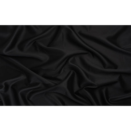 Polyester and Silk Mikado Pique Made in Italy - Black - Premium Collection