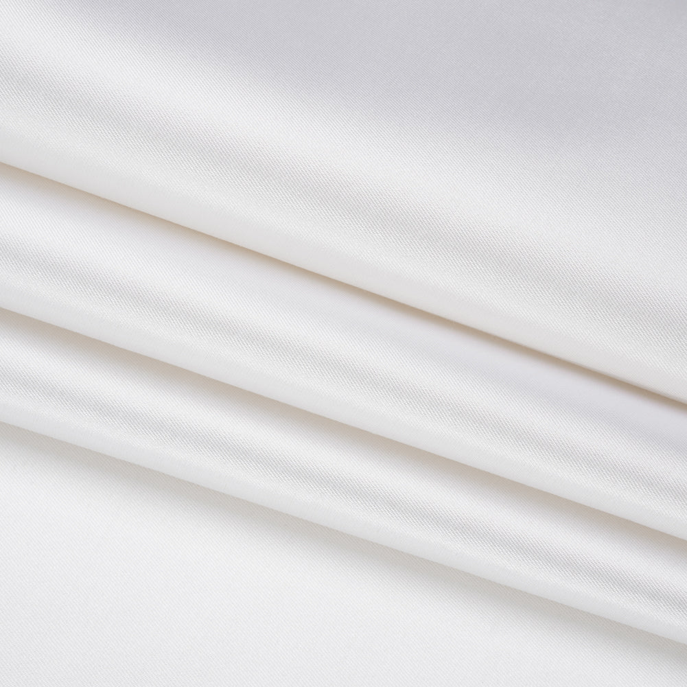 Silk Wool Twill - Bright White - Premium Collection