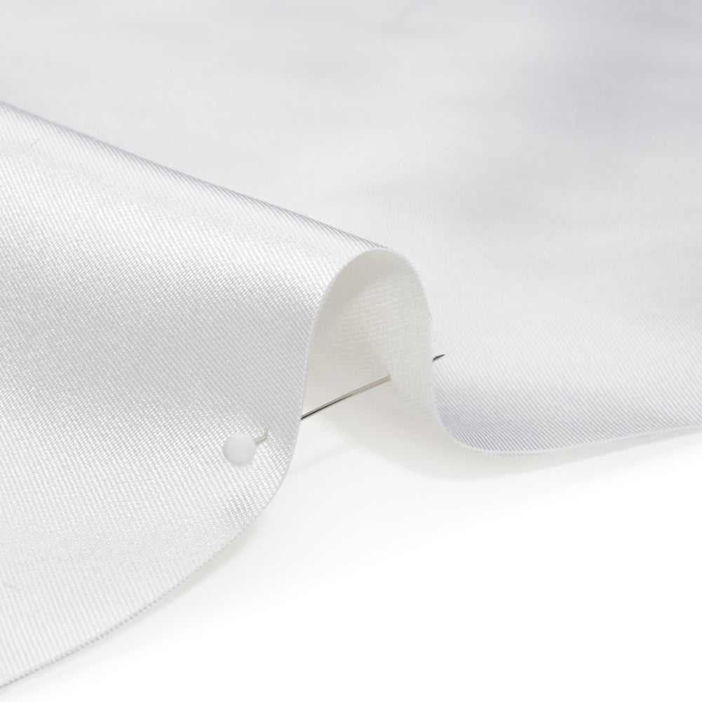 Silk Wool Twill - Bright White - Premium Collection