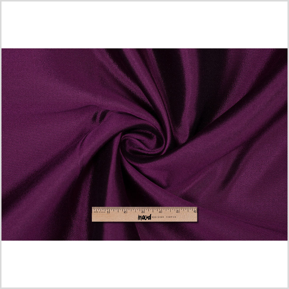 Silk Wool Twill - Purple Wine - Premium Collection