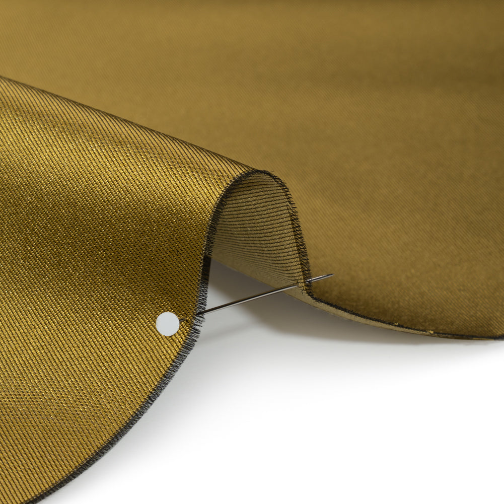 Silk Wool Twill - Golden Olive - Premium Collection