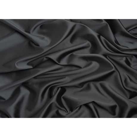 Silk Wool Twill - Stretch Charcoal - Premium Collection