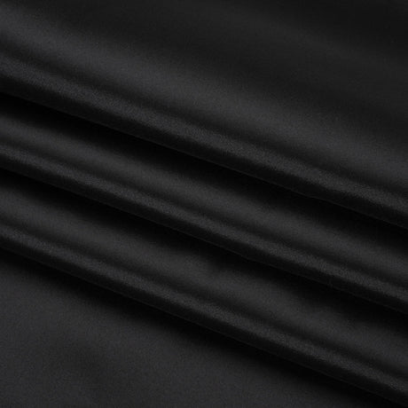 Silk Wool Twill - Jet Black - Premium Collection