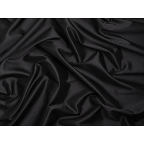 Silk Wool Twill - Jet Black - Premium Collection