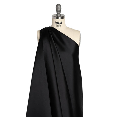 Silk Wool Twill - Jet Black - Premium Collection