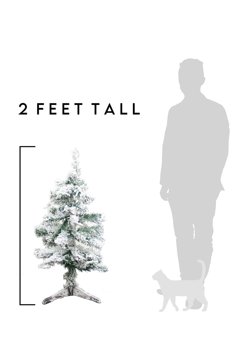 2ft Christmas Tree Snow Flock