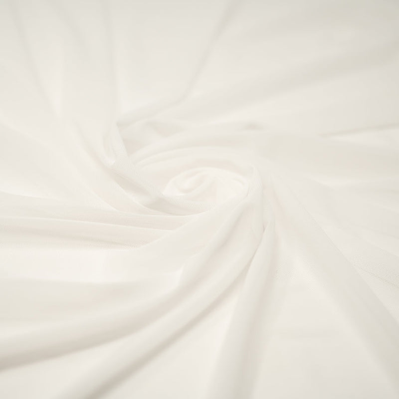 Printable Power Mesh Polyester Spandex Fabric - White PFP, 58" Width (1 Yard)