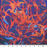 Flames Printed Power Mesh Fabric