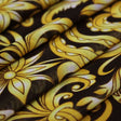 Printed Power Mesh Gold Black Baroque