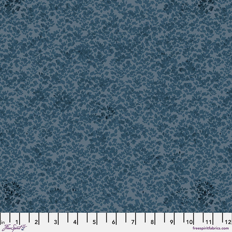 Cotton Foliage Fabric Denim 44/45" Width