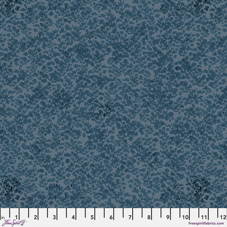 Cotton Foliage Fabric Denim 44/45" Width