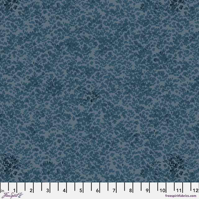 Cotton Foliage Fabric Denim 44/45" Width