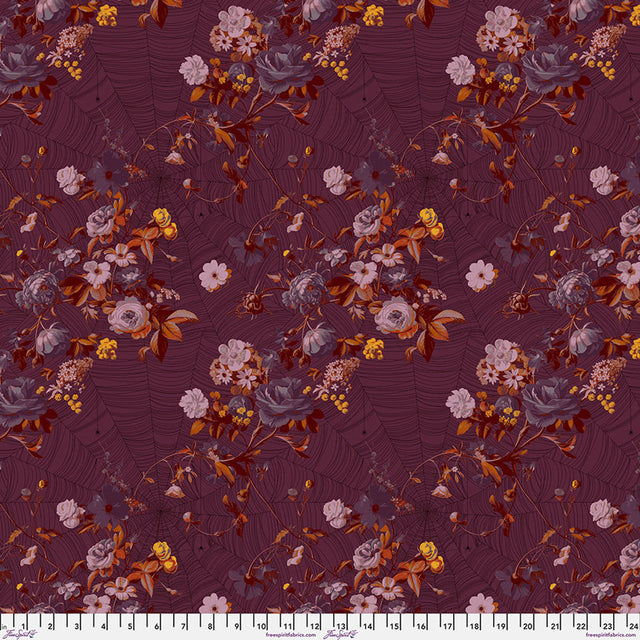Cotton Print Fabric Enrapture Cabernet 44/45"
