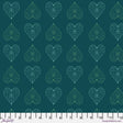 Cotton Print Fabric Enrapture Amour Turquoise 44/45"