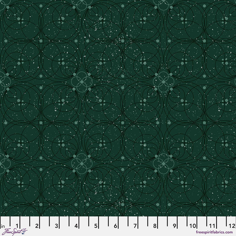 Cotton Print Fabric Enrapture Flourish Emerald 44/45"
