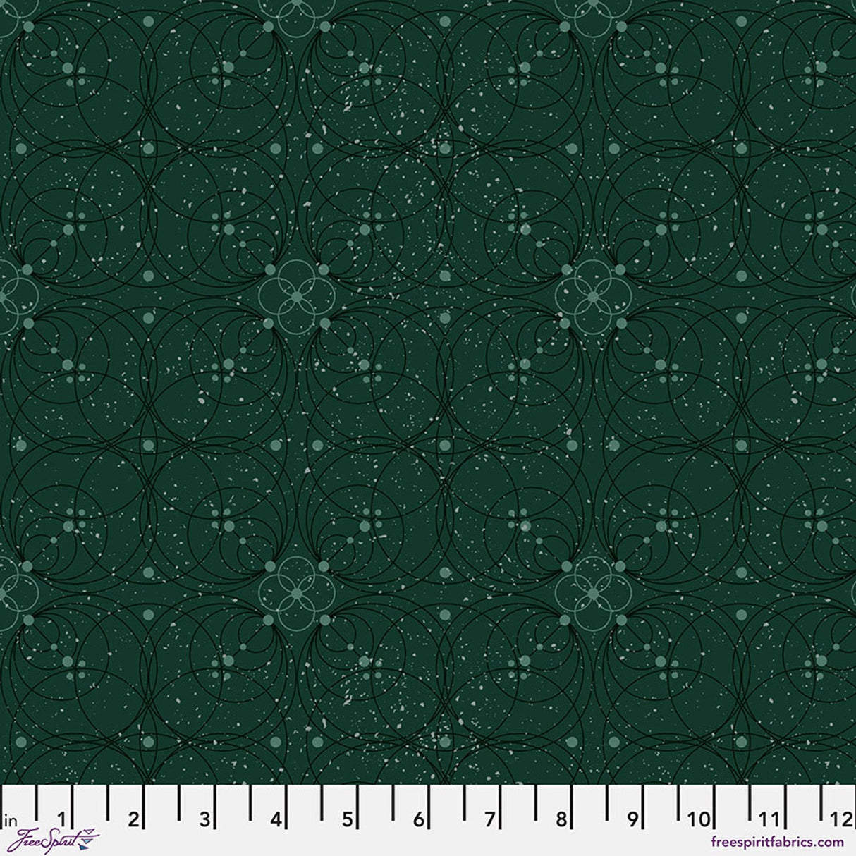 Cotton Print Fabric Enrapture Flourish Emerald 44/45"