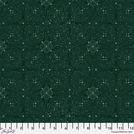 Cotton Print Fabric Enrapture Flourish Emerald 44/45"