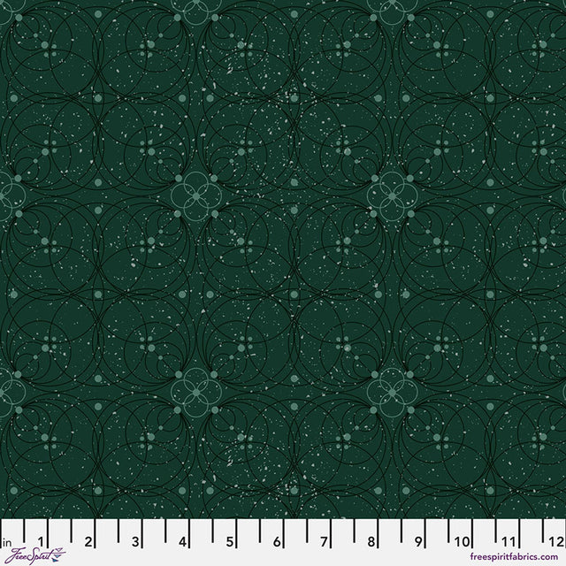 Cotton Print Fabric Enrapture Flourish Emerald 44/45"