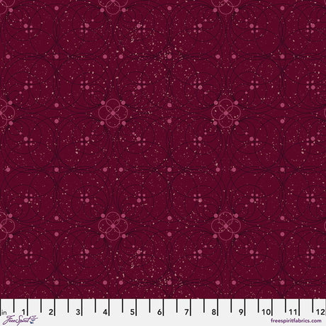 Cotton Print Enrapture Flourish Garnet 44/45" Fabric