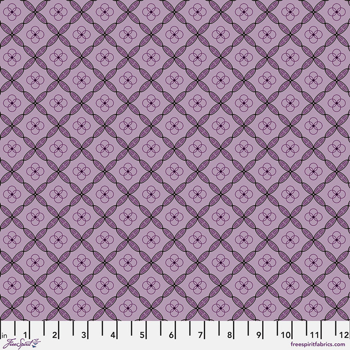 Cotton Fabric Enrapture Tiles Amethyst 44/45"