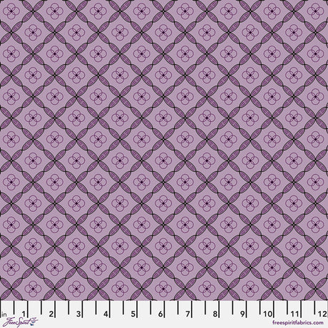 Cotton Fabric Enrapture Tiles Amethyst 44/45"
