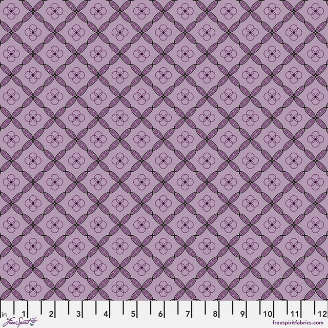 Cotton Fabric Enrapture Tiles Amethyst 44/45"