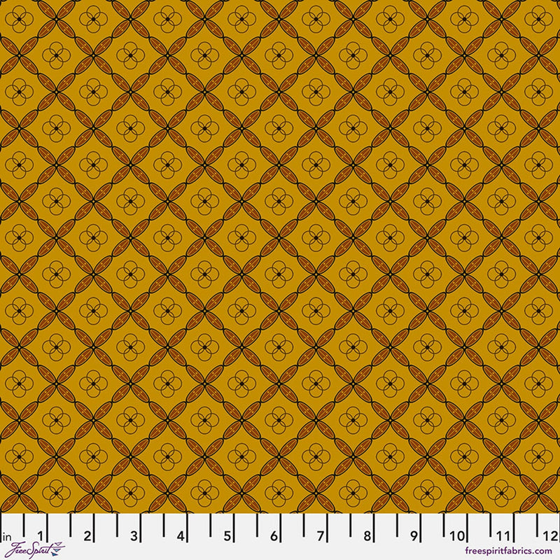 Cotton Quilting Fabric Enrapture Tiles Carnelian 44/45"
