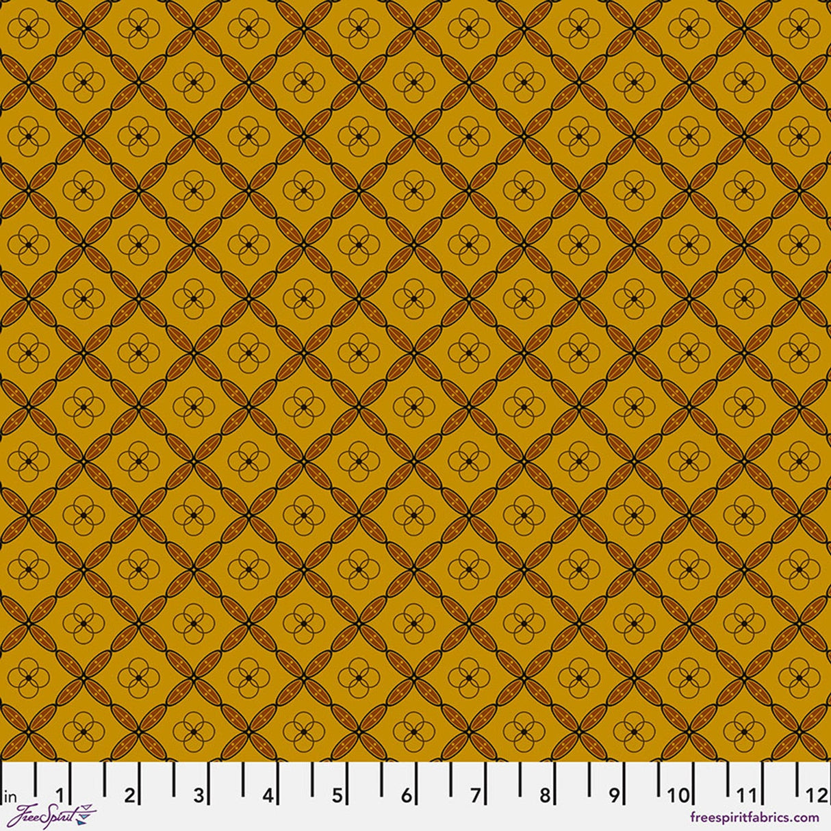 Cotton Quilting Fabric Enrapture Tiles Carnelian 44/45"