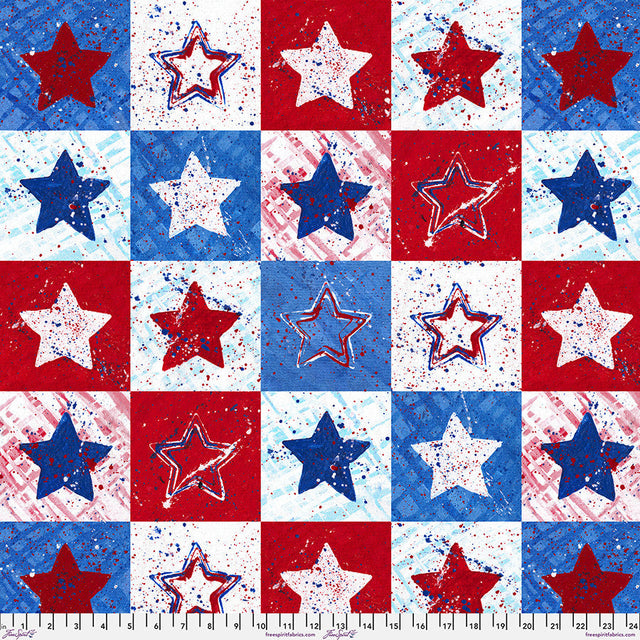 Cotton Print Serenity Stars Patriotic Americana Fabric 44/45"