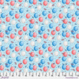 Cotton Birthday Balloons Fabric Blue 44/45"